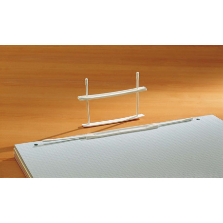 Fastener fermafogli - plastica - passo 80 mm - capacità 6 cm - bianco - Fellowes - conf. 12 pezzi