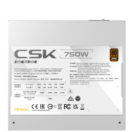 Antec alimentatore - CSK750DCWEC