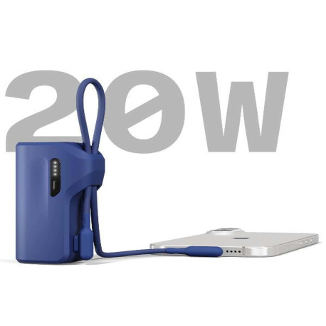 Cygnett Battery bank Thumboost 5K Powerbank con cavo integrato (BLU)