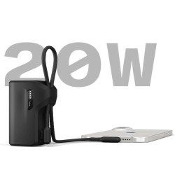 Cygnett Battery bank Thumboost 5K Powerbank con cavo integrato (NERO)