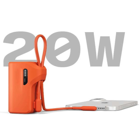 Cygnett Battery bank Thumboost 5K Powerbank con cavo integrato (ORANGE)