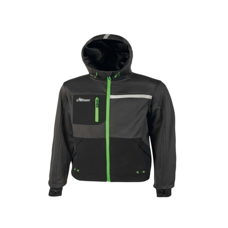 Felpa Galaxy - taglia XL - nero/verde - U-Power