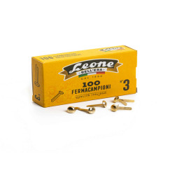 Fermacampioni ottonati - n. 3 - 1,7 cm - Leone - conf. 100 pezzi