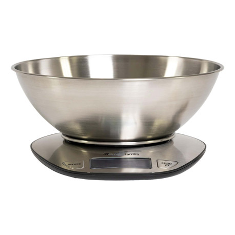 Bilancia da cucina Graal - con ciotola - peso massimo 5 kg - acciaio - Melchioni family
