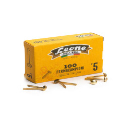 Fermacampioni ottonati - n. 5 - 2,5 cm - Leone - conf. 100 pezzi