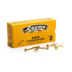Fermacampioni ottonati - n. 8 - 3,8 cm - Leone - conf. 100 pezzi