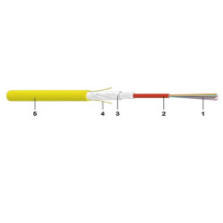 Datwyler CAVO 24FO OS2 DIEL.INT. CCA GIALLO