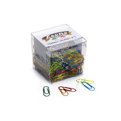 Fermagli metallizzati - n. 2 - 2,6 cm - colori assortiti - Leone - conf. 500 pezzi