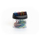 Fermagli metallizzati Leone Color - n. 4 - 3,2 cm - colori assortiti - Leone - conf. 60 pezzi