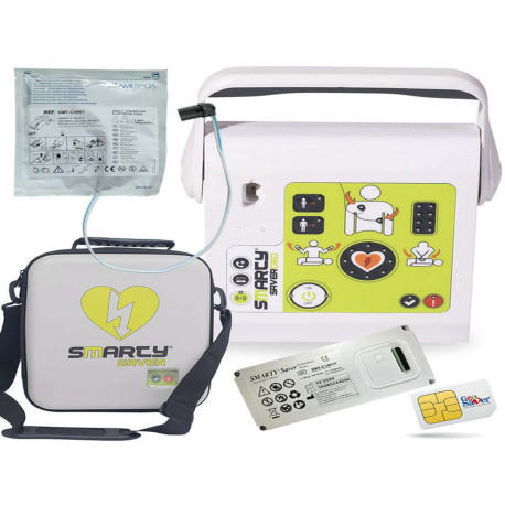 Defibrillatore AMI Smarty Saver GEO Automatico SM6-B1006 DAE CPR Geolocalizzato