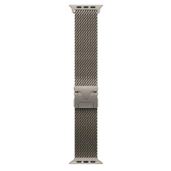 Apple Loop in maglia milanese in titanio naturale (49 mm) - Large