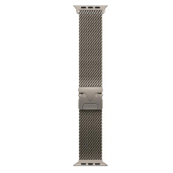 Apple Loop in maglia milanese in titanio naturale (49 mm) - Small