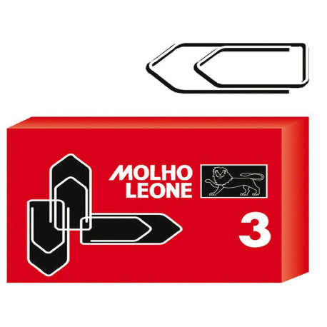 Fermagli zincati - n. 3 - 2,9 cm - Molho Leone - conf. 100 pezzi