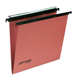 Cartella sospesa Cartesio Plus - cassetto - interasse 33 cm - fondo V - 31,3 x 25 cm - arancio - Bertesi