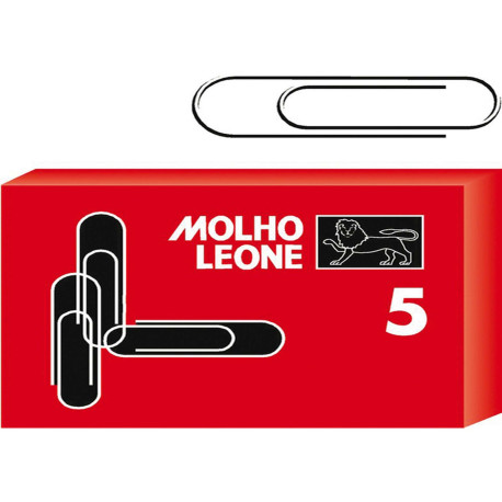 Fermagli zincati - n. 5 - 5 cm - Molho Leone - conf. 100 pezzi