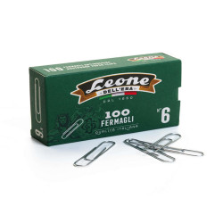 Fermagli zincati - n. 6 - 5,8 cm - Leone - conf. 100 pezzi