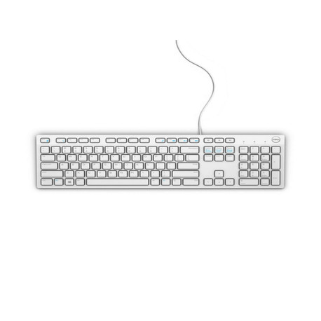 DELL Tastiera cablata - KB216 - Inglese (Stati Uniti internazionale) (QWERTY) - bianca, Full-size (100%), Cablato, USB, QWERTY,