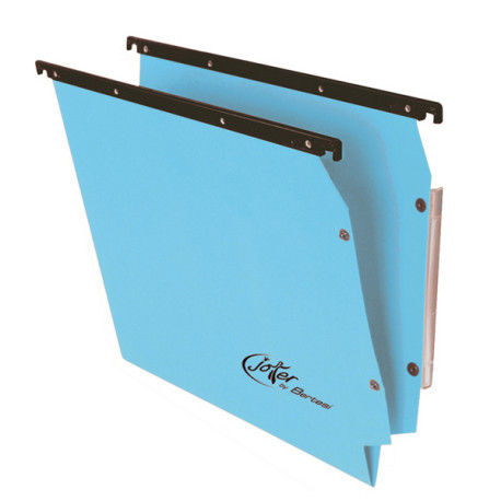 Cartella sospesa Joker - armadio - interasse 33 cm - fondo V - 33 x 28 cm - blu - Bertesi