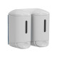 Dispenser a muro Double Shower Small - per hotel - 0,17 L - bianco - Mar Plast