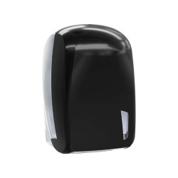 Dispenser carta igienica Skin Carbon - interfogliata - piegata a V e Z - 32,8 x 13,5 x 16,5 cm - 550/450 fogli - nero - Mar Pla