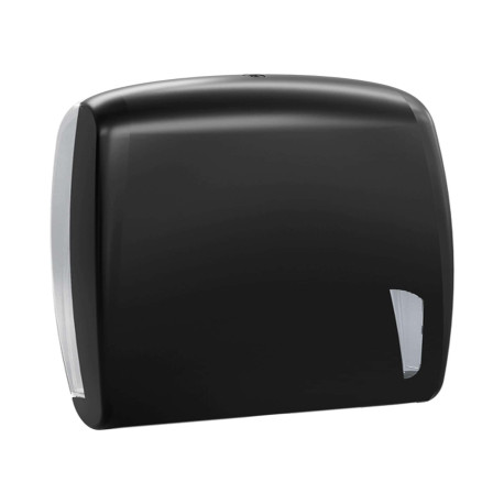 Dispenser asciugamani Skin carbon - piegati a C e Z - 34,5 x 11,2 x 30,6 cm - 450 fogli - nero  - Mar Plast