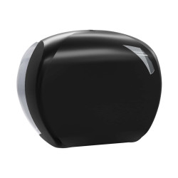 Dispenser carta igienica Skin Carbon rotolo Mini Jumbo - 29,6 x 13,5 x 27,7 cm - rotolo diametro 24 cm - nero - Mar Plast