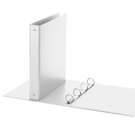 Raccoglitore Europa - 22 x 30 cm - 4 anelli tondi 30 mm - dorso 4 cm - bianco - Favorit