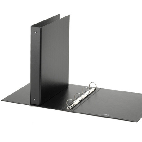 Raccoglitore Europa - 22 x 30 cm - 4 anelli tondi 30 mm - dorso 4 cm - nero - Favorit