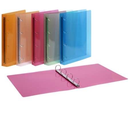 Raccoglitore Lumina - 22 x 30 cm - 4 anelli tondi 30 mm - PP - colori assortiti - Favorit