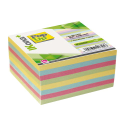 Foglietti Cubo - collato su un lato - pastello assortiti - 9,5 x 9,5 cm - 740 fogli - IKona+