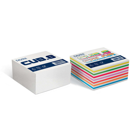 Foglietti Cubo - mix colori forti - 95 x 95mm - 80gr - 750 fogli - Favini