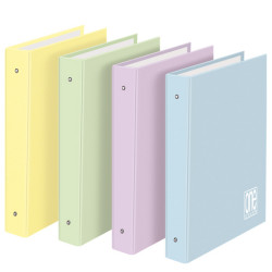 Raccoglitore One Color - A4 - 4 anelli tondi 30 mm - dorso 4 cm - colori assortiti pastello - Blasetti