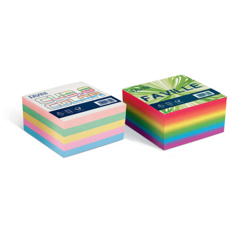 Foglietti Cubo - mix colori soft - 95 x 95mm - 80gr - 750 fogli - Favini