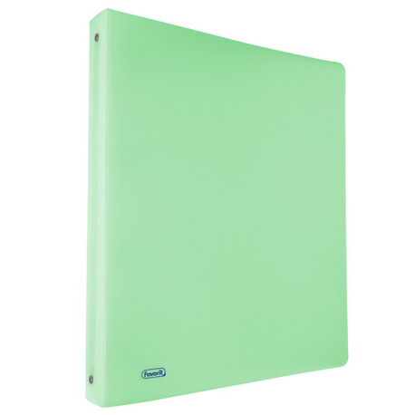 Raccoglitore Pastel - 22 x 30 cm - 4 anelli tondi 30 mm - PP - smeraldo - Favorit