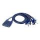 ATEN Petite CS64US - Switch KVM / audio / USB - 4 x KVM / audio / USB - 1 utente locale - desktop