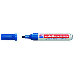 Edding 500 MARCATORE PERMANENTE BLU PUNTA A SCALPELLO