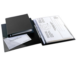 Raccoglitore Sanremo 2000 - A3 - 4 anelli a D 40 mm - dorso 5,5 cm - nero - Sei Rota