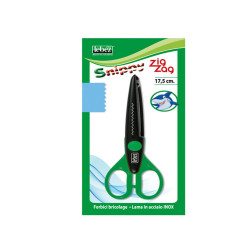 Forbice Snippy Zig Zag - 17 cm - lama acciaio - colori assortiti - Lebez