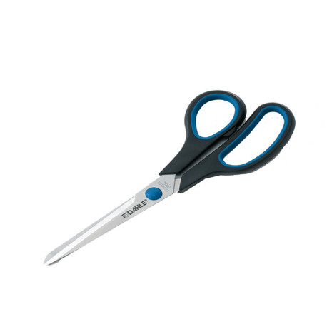 Forbici Comfort Grip - 20 cm - lama in acciaio inox - impugnatura asimmetrica - blu/grigio - Dahle