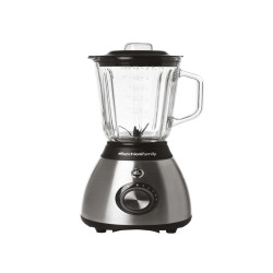 Frullatore Frullo Glass - con bicchiere in vetro - 600 W - nero/argento - Melchioni family