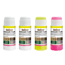 Gessetti da pavimento per interno - colori assortiti - CWR - Scatola 4 gessi stick