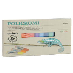 Gessetti quadrati Policromi - 13x13x80mm - quadrati  - Primo - astuccio 12 colori