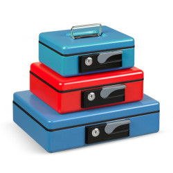 Cassetta portavalori Deluxe - 30 x 23 x 8 cm - blu - Iternet