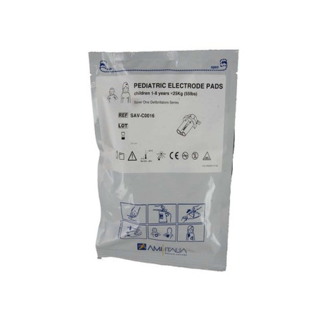 Elettrodi Pediatrici Defibrillatore AMI Saver One Piastre Bambino Dura 2 anni SAV-C0016