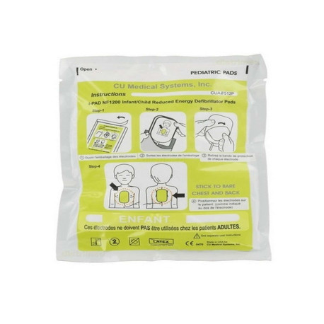 Elettrodi Pediatrici Defibrillatore Cu Medical Systems i-PAD NF1200 Piastre Dura 1,5 anni CUA0512P
