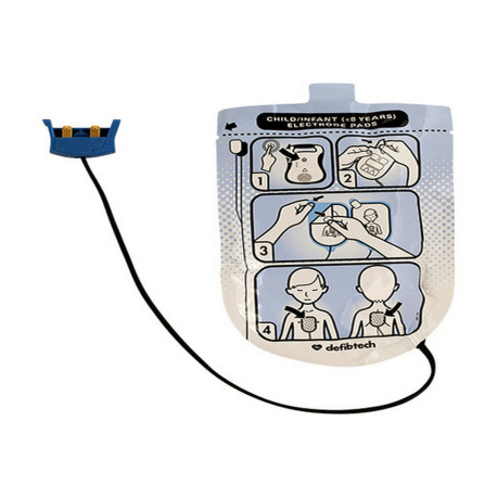 Elettrodi Pediatrici Defibrillatore Defibtech Lifeline AED / AUTO Piastre Bambino 2 anni DDP-200P