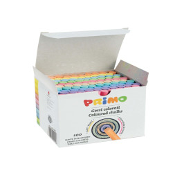 Gessetti tondi -  ø 9x80 mm - colorati - Primo - Scatola 100 gessetti tondi