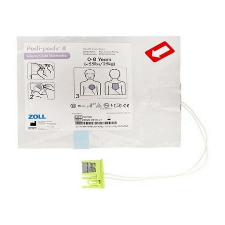 Elettrodi Pediatrici Defibrillatore Zoll Medical AED Plus / Pro Piastre Dura 1,5 anni 8900-0810-01