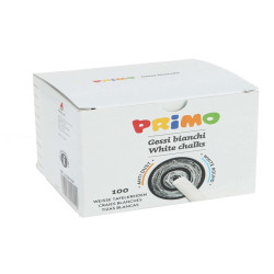 Gessetti tondi - ø 9x80 mm - bianco - Primo - Scatola 100 gessetti tondi