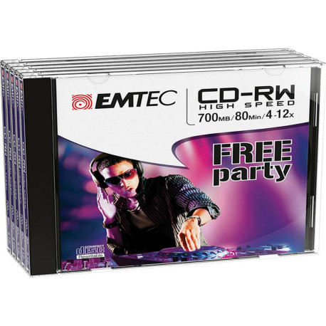 Emtec - CD-RW - ECOCRW80512JC - 80min/700mb